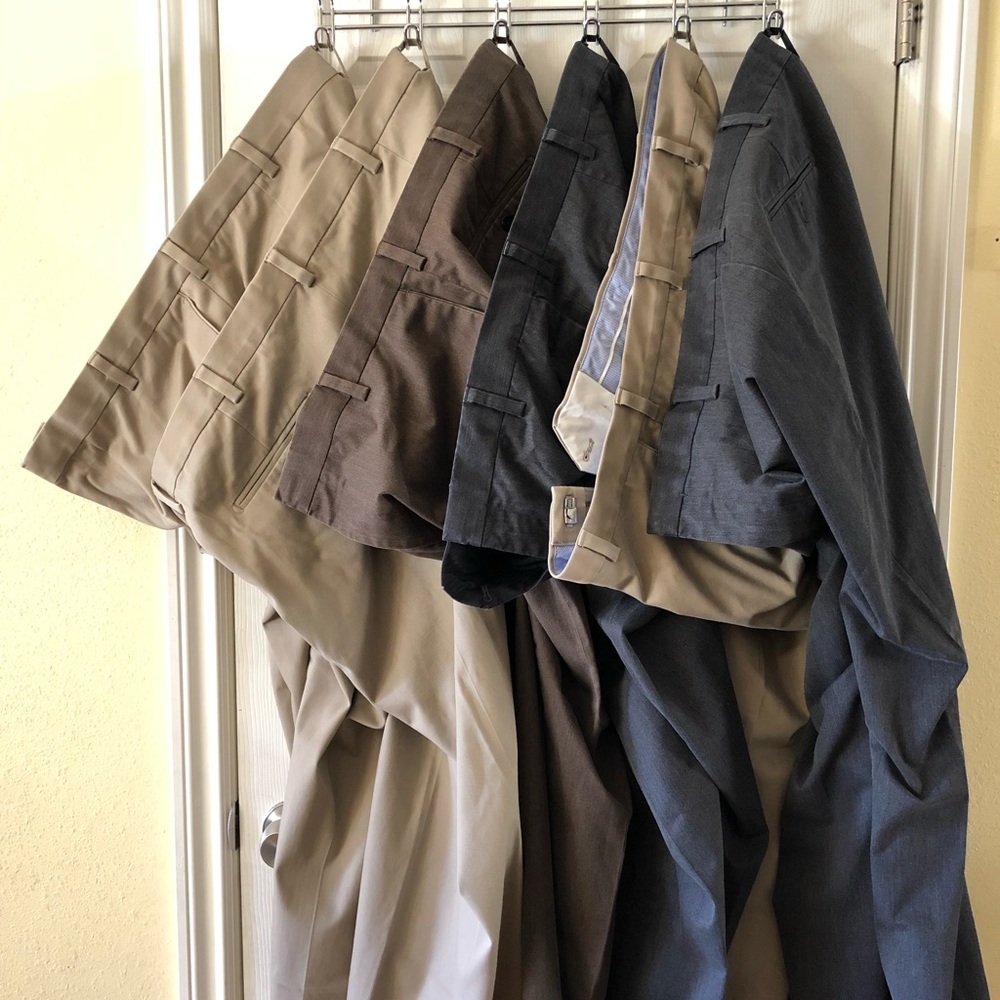 8 Kirkland khaki pants: Waist 40